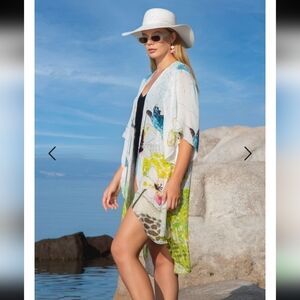 NWT Simply Art by Dolcezza Swimsuit Wrap Cardigan Size XS Cover Up Art